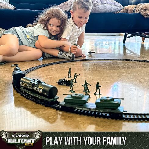 Electric Train Set for Kids Ages 4-8 - Battery-Powered Train Set with Lights & Sounds, Steam Locomotive Engine, Horses & Tracks - Classic Railway Toy Gift for Boys & Girls, Toddler Train Playset in Kuwait