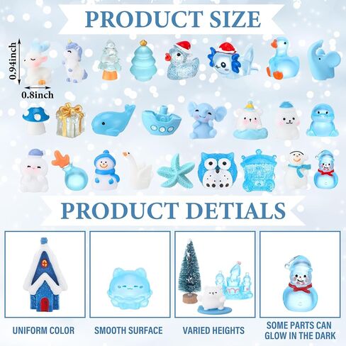 80 Pieces Christmas Miniature Figurines for Crafts Santa Snowman Mini Resin Landscape Bell Snowflake Christmas Tree Reindeer Gifts for DIY Crafts Winter Xmas Party Dollhouse Decor in Kuwait