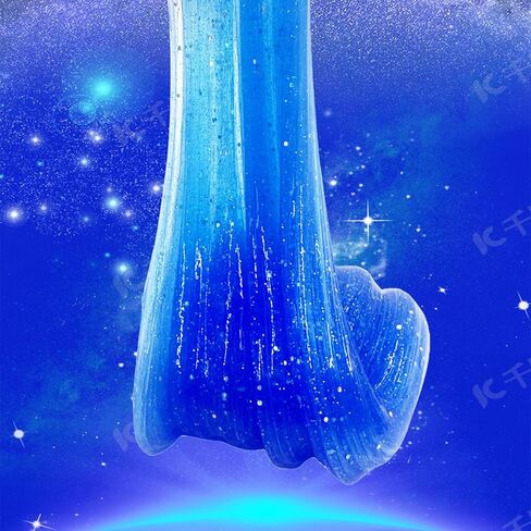 Galactic Glitter Slime Kit, Blue Sparkly Slime Assorted Shapes and Textures,Spacecraft Charms Included Slime kit Party Favors. in Kuwait