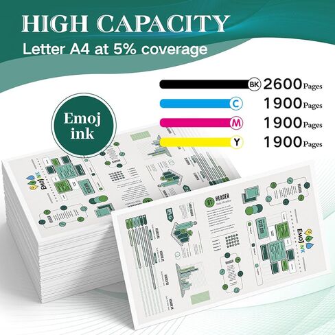 خراطيش الحبر المعاد تصنيعها لحزمة خراطيش الحبر Epson 802XL كومبو لطابعة T802 T802XL لطابعة Epson Workforce Pro WF-4740 WF-4720 WF-4734 WF-4730 EC-4020 EC-4030 EC-4040 (5 عبوات) in Kuwait