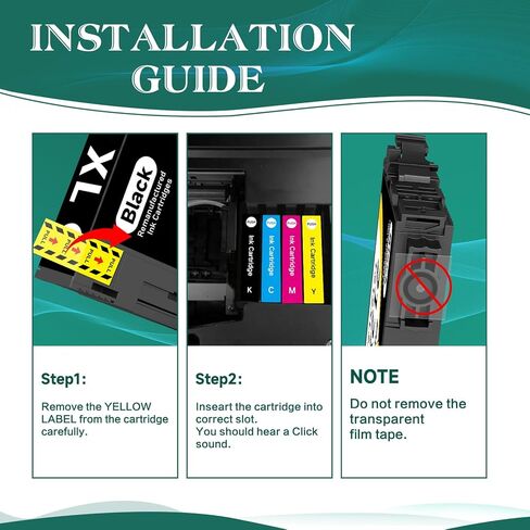 خراطيش الحبر المعاد تصنيعها لحزمة خراطيش الحبر Epson 802XL كومبو لطابعة T802 T802XL لطابعة Epson Workforce Pro WF-4740 WF-4720 WF-4734 WF-4730 EC-4020 EC-4030 EC-4040 (5 عبوات) in Kuwait