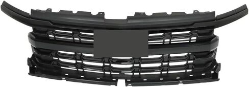 مناسبة للشبكة الأمامية العلوية باللون الأسود اللامع لسيارة Chevy Silverado 1500 (2022-2024) - إدراج شواية المصد الأمامي البديل in Kuwait