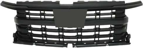 مناسبة للشبكة الأمامية العلوية باللون الأسود اللامع لسيارة Chevy Silverado 1500 (2022-2024) - إدراج شواية المصد الأمامي البديل in Kuwait