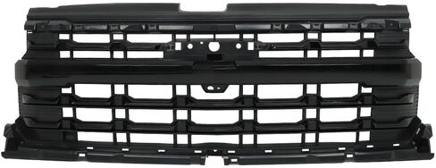 مناسبة للشبكة الأمامية العلوية باللون الأسود اللامع لسيارة Chevy Silverado 1500 (2022-2024) - إدراج شواية المصد الأمامي البديل in Kuwait