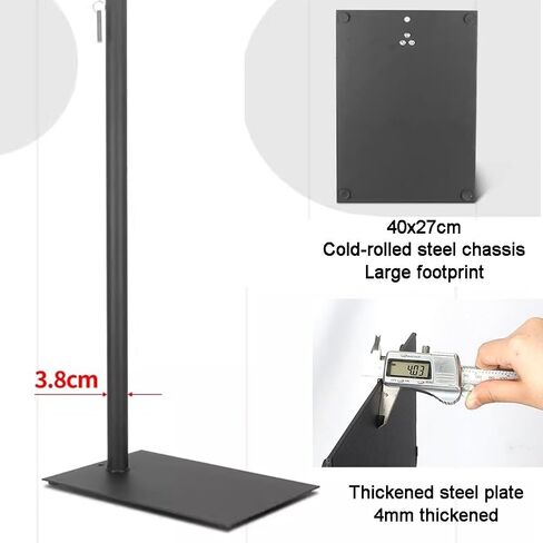 TV Floor Stand Mount for 12-27 Inch LCD/LED Flat/Curved Screens, Adjustable Swivel Base, Supports Up to 8 kg, Perfect for Bedroom & Living Room (Black-B,E) in Saudi Arabia