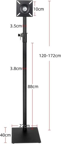 TV Stand Adjustable Monitor Stand Rotating TV Floor Stand with Stand, Suitable for 12-34 Inch TVs and Monitors in Saudi Arabia