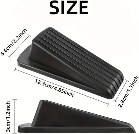 2 Packs Rubber Door Stoppers Wedge, Door Stops for Bottom of Door for Carpet Heavy Duty Door, for Bottom of Door on Tile, Concrete, Carpet （Brown） in Saudi Arabia