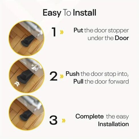 2 Packs Rubber Door Stoppers Wedge, Door Stops for Bottom of Door for Carpet Heavy Duty Door, for Bottom of Door on Tile, Concrete, Carpet （Brown） in Saudi Arabia