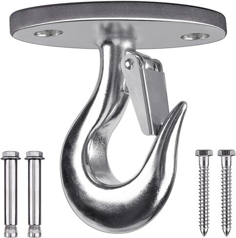 Dolibest Ceiling Anchor, Ceiling Mount Bracket with Carabiner for Yoga Swing Suspension Mount Resistance Band Wall Anchor for Body Weight Strength Training Systems, 1100LB in Saudi Arabia