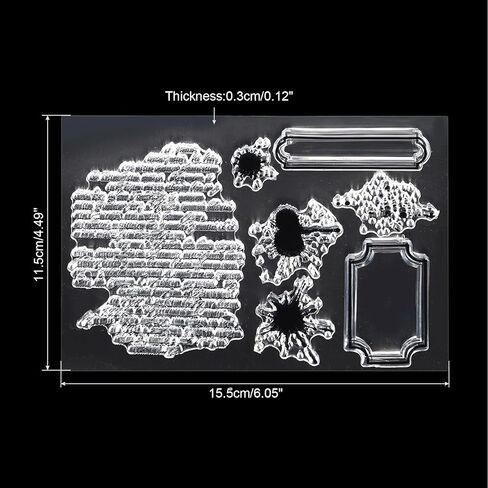 PATIKIL Transparent Silicone Stamps, 1 Pcs T2019 Happy Birthday Balloon Cake Clear Stamps for Card Making Decoration DIY Scrapbooking Embossing Album Decor Craft, Clear in Saudi Arabia