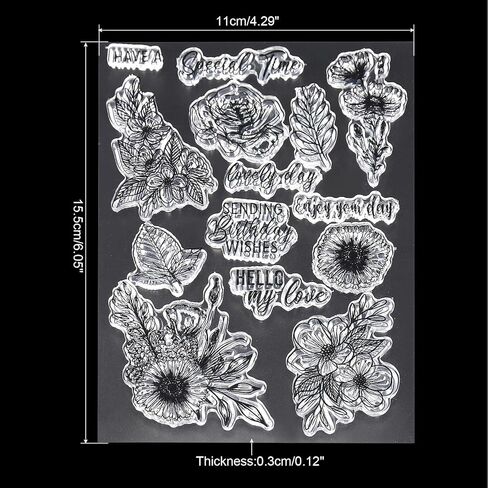 PATIKIL Transparent Silicone Stamps, 1 Pcs T2019 Happy Birthday Balloon Cake Clear Stamps for Card Making Decoration DIY Scrapbooking Embossing Album Decor Craft, Clear in Saudi Arabia