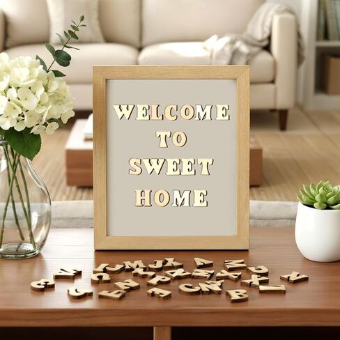 200 Pieces Mini Wooden Numbers, 0.6inch Wooden Letters for Crafts, Unfinished Small Wood Letters Alphabet Unpainted for Homemade Arts DIY Project Sorting Grid in Saudi Arabia