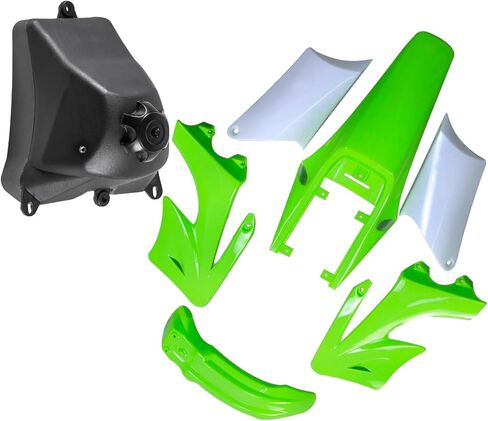 Complete Plastic Fender Fairing Body Work Kit Mudguard Set with Gas Fuel Tank For Motorcycle Pit Dirt Bikes Apollo 110cc 125cc 140cc 150cc 160cc Orion (Green) in Saudi Arabia