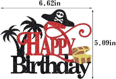 pirates Happy birthday cake topper, pirate-themed children's birthday party decorations in Saudi Arabia