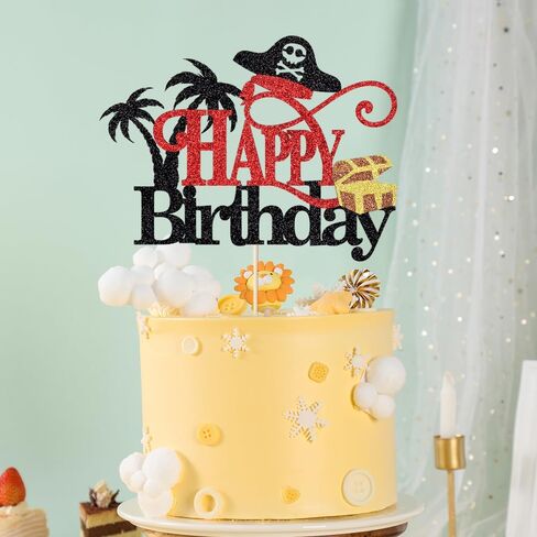 pirates Happy birthday cake topper, pirate-themed children's birthday party decorations in Saudi Arabia