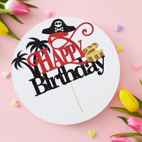 pirates Happy birthday cake topper, pirate-themed children's birthday party decorations in Saudi Arabia