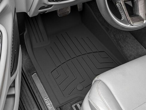 سجادات أرضية Weathertech FloorLiner HP Custom Fit لسيارة Jeep Grand Cherokee، Grand Cherokee 4xe، Grand Cherokee L - الصف الأول (4416961IM)، أسود in Kuwait