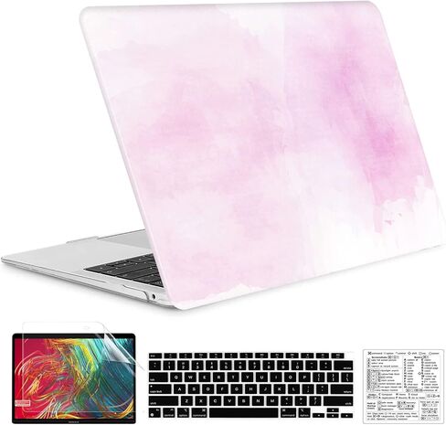 Compatible with MacBook Air 13 Inch Case 2021 2020 2019 2018 M1 A2337 A2179 A1932 Durable Hard Plastic Shell Case &Keyboard Cover&Mac OS Keyboard Sticker (Tulip) in Saudi Arabia