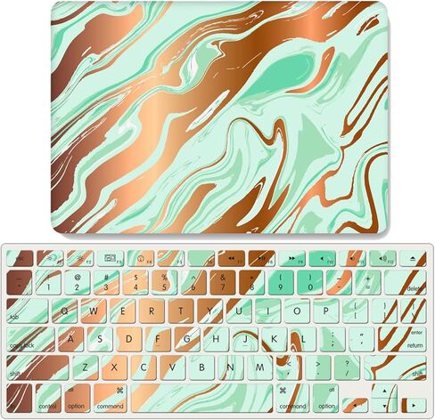 IVY Fluid Marble Design Folio Hard Case for MacBook Pro (13-inch with M1/M2,2016-2022, Thunderbolt 3 Ports, Models: A2338/A2289/A2251/A2159/A1706/A1708/A1989) with Keyboard Cover - G in Saudi Arabia