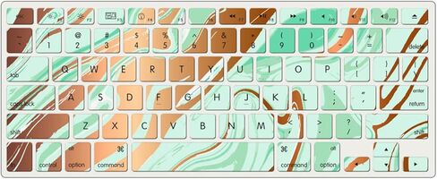 IVY Fluid Marble Design Folio Hard Case for MacBook Pro (13-inch with M1/M2,2016-2022, Thunderbolt 3 Ports, Models: A2338/A2289/A2251/A2159/A1706/A1708/A1989) with Keyboard Cover - G in Saudi Arabia