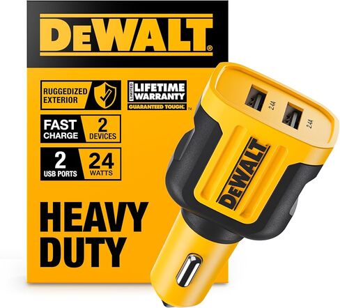 شاحن سيارة DEWALT USB C، محول PD 3.0 من النوع C بقدرة 120 وات، شحن سريع PPS مع توصيل الطاقة لهاتف iPhone 15 14 13 12 11 X XS Pro Max Mini وGalaxy S22/S20/S10 وPixel وiPad/iPad Mini و أكثر in Saudi Arabia