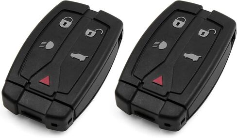 X AUTOHAUX 2 قطعة 5 أزرار غير مقطوعة إدراج مفتاح فوب دخول بدون مفتاح التحكم عن بعد غطاء حافظة مفتاح لاند روفر فريلاندر ديسكفري 2 استبدال 3043A-TX9 in Kuwait