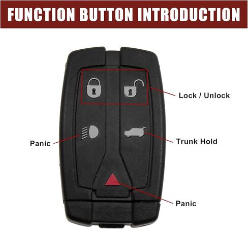 X AUTOHAUX 2 قطعة 5 أزرار غير مقطوعة إدراج مفتاح فوب دخول بدون مفتاح التحكم عن بعد غطاء حافظة مفتاح لاند روفر فريلاندر ديسكفري 2 استبدال 3043A-TX9 in Kuwait