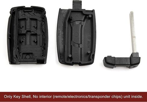 X AUTOHAUX 2 قطعة 5 أزرار غير مقطوعة إدراج مفتاح فوب دخول بدون مفتاح التحكم عن بعد غطاء حافظة مفتاح لاند روفر فريلاندر ديسكفري 2 استبدال 3043A-TX9 in Kuwait