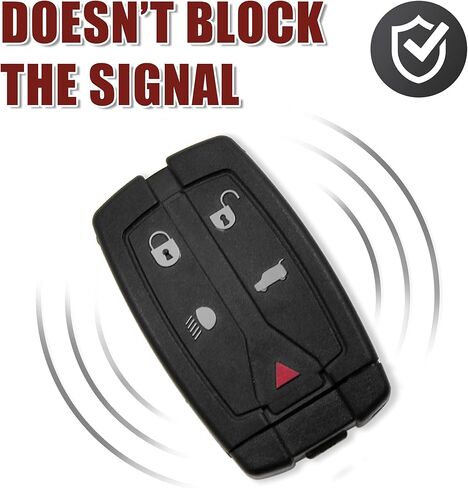 X AUTOHAUX 2 قطعة 5 أزرار غير مقطوعة إدراج مفتاح فوب دخول بدون مفتاح التحكم عن بعد غطاء حافظة مفتاح لاند روفر فريلاندر ديسكفري 2 استبدال 3043A-TX9 in Kuwait