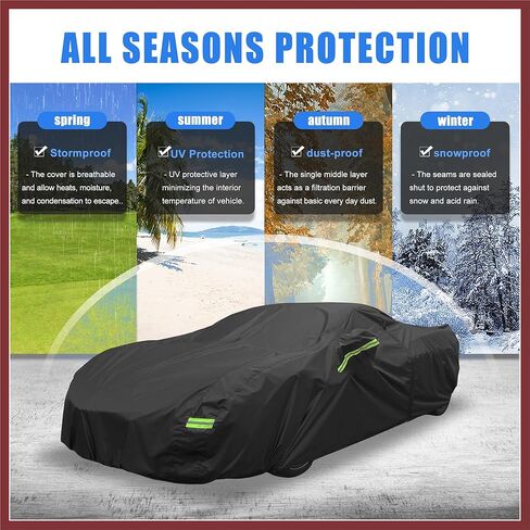 Waterproof Car Cover for Chevrolet Corvette C4 C5 C6 C7 1984-2019 210D Outdoor Full Car Cover All Weather Windproof Sun Rain Protection with Door Zipper Replace Parts in Saudi Arabia