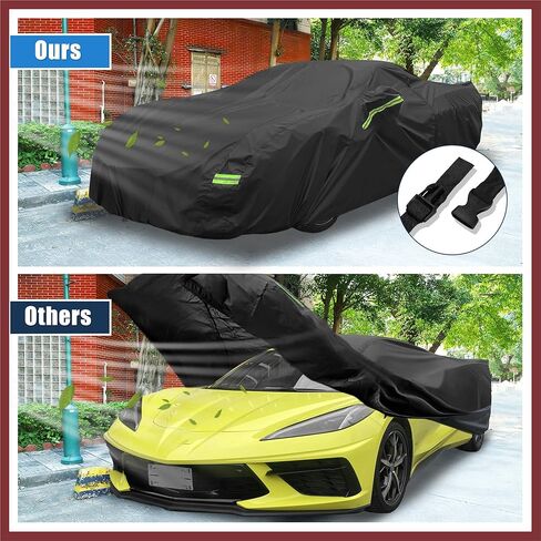 Waterproof Car Cover for Chevrolet Corvette C4 C5 C6 C7 1984-2019 210D Outdoor Full Car Cover All Weather Windproof Sun Rain Protection with Door Zipper Replace Parts in Saudi Arabia