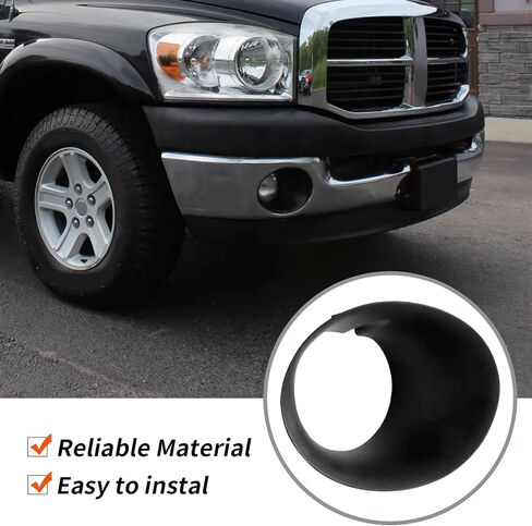 1 Pair CH2598101 Fog Light Cover, Replacement for Dodge Ram 1500 2500 3500 2002-2009, Replaces CH2599101 55077239AD 55077238AD Driver and Passenger Side in Saudi Arabia