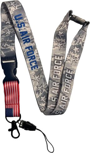 Military Airforce Lanyard Keychain ID Card Badge Holder With Detachable Buckle Clip & Safety Breakaway in Saudi Arabia