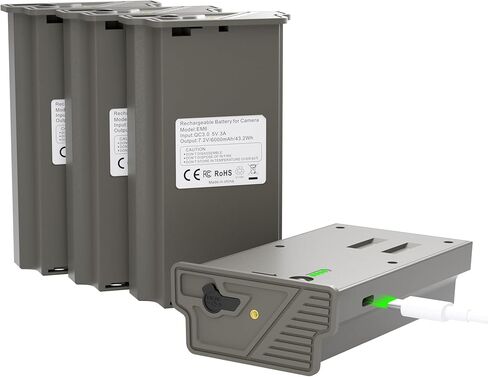 بطارية بديلة لكاميرا الصيد من Topwowe بقدرة 6000 مللي أمبير في الساعة قابلة لإعادة الشحن متوافقة مع كاميرا الصيد X وX Pro وX Gen 2.0 in Kuwait