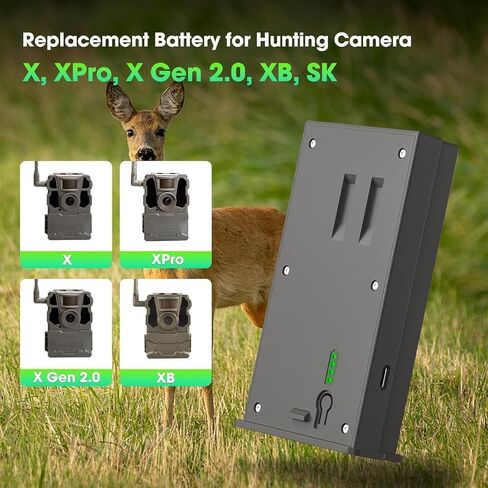 بطارية بديلة لكاميرا الصيد من Topwowe بقدرة 6000 مللي أمبير في الساعة قابلة لإعادة الشحن متوافقة مع كاميرا الصيد X وX Pro وX Gen 2.0 in Kuwait