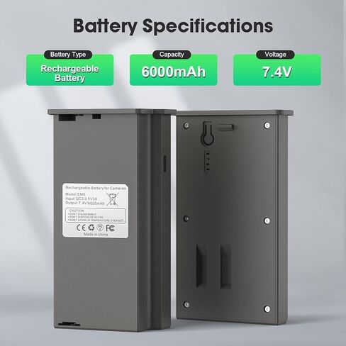 بطارية بديلة لكاميرا الصيد من Topwowe بقدرة 6000 مللي أمبير في الساعة قابلة لإعادة الشحن متوافقة مع كاميرا الصيد X وX Pro وX Gen 2.0 in Kuwait