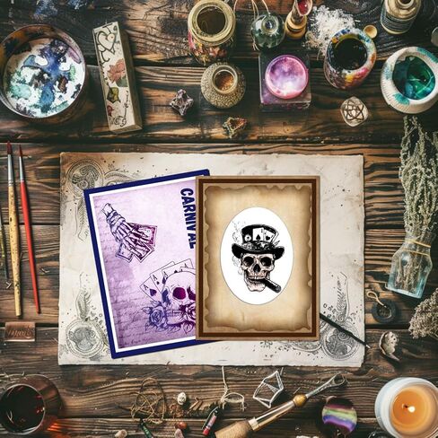 طوابع شفافة من GLOBLELAND Skeleton Entertainment، طوابع شفافة لنرد البوكر من السيليكون، طوابع شفافة لبطاقات القصاصات بنفسك، صنع مجلة ألبوم الصور in Saudi Arabia