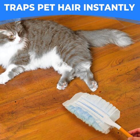 عبوات منفضة الغبار مع عبوات منفضة سويفر، 50 قطعة 180 عبوة منفضة شديدة التحمل، مجموعة منافض غبار متعددة الأسطح شديدة التحمل لتنظيف المطابخ وغرف النوم والحمامات والدراسات والسيارات والأثاث والستائر in Kuwait