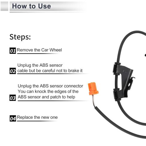 Rear Left ABS Wheel Speed Senor for Honda HR-V 1999-2006 ABS Sensor Anti-Lock Braking System Sensor No.57475S2H954 1 Pcs in Saudi Arabia