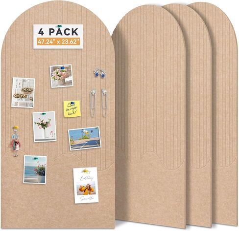 Large Felt Bulletin Board with Self-Adhesive Tape, 96"x48", Cork Board Alternative for Wall, 4-Pack Pin Board Picture Board for Home Office Studio Decor, Includes 40 Pushpins in Saudi Arabia