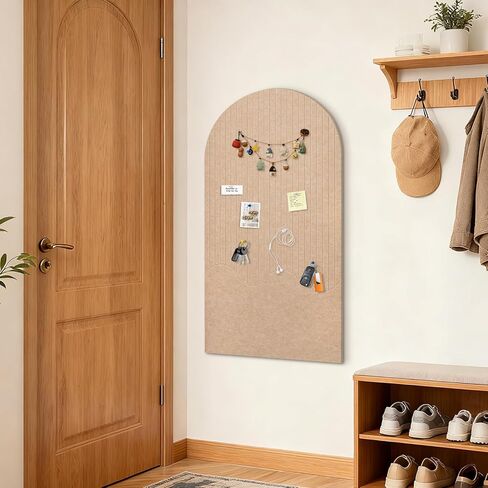 لوحة إعلانات كبيرة الحجم مع شريط ذاتي اللصق، 96 بوصة × 48 بوصة، بديل لوحة الفلين للجدار، لوحة صور مكونة من 4 قطع لديكور استوديو المكتب المنزلي، تتضمن 40 دبوس دفع in Kuwait