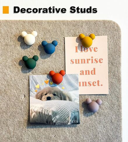 24 Pcs Cute Push pins,Colorful Decorative thumbtacks,Mouse Push pins,for Cork Board,Office or Home (24 Pcs- Velvet) in Saudi Arabia
