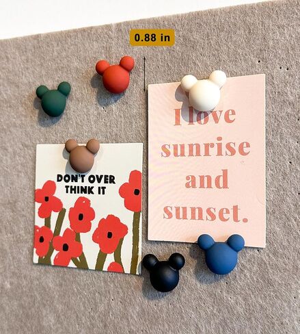 24 Pcs Cute Push pins,Colorful Decorative thumbtacks,Mouse Push pins,for Cork Board,Office or Home (24 Pcs- Velvet) in Saudi Arabia