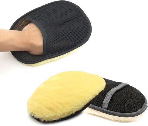 Car Wash Mitt Microfiber,Polishing,Can be Used for polishing, waxing, and car Washing, Suitable for Automotive Maintenance., Black in Saudi Arabia