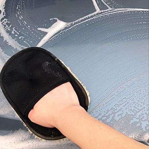 Car Wash Mitt Microfiber,Polishing,Can be Used for polishing, waxing, and car Washing, Suitable for Automotive Maintenance., Black in Saudi Arabia