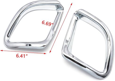 x xotic tech Chrome Rear Bumper Reflector Fog Light Lamp Frame Bezel Molding Cover Trims Compatible with Toyota Highlander 2014-2019(NOT FIT Limited Version) in Saudi Arabia
