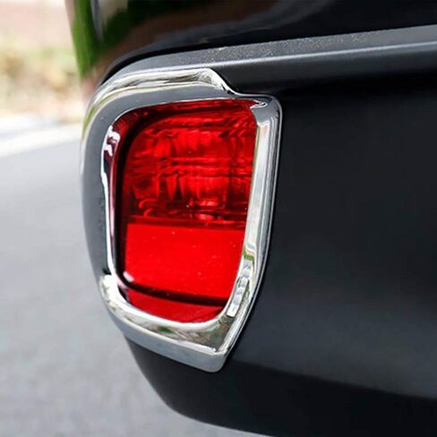x xotic tech Chrome Rear Bumper Reflector Fog Light Lamp Frame Bezel Molding Cover Trims Compatible with Toyota Highlander 2014-2019(NOT FIT Limited Version) in Saudi Arabia
