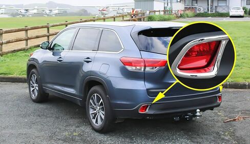 x xotic tech Chrome Rear Bumper Reflector Fog Light Lamp Frame Bezel Molding Cover Trims Compatible with Toyota Highlander 2014-2019(NOT FIT Limited Version) in Saudi Arabia