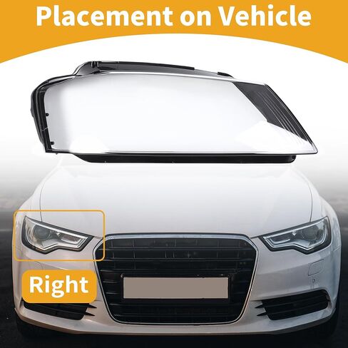 Headlight Lens Cover Headlight Headlamp Lense Clear Lens Cover for Audi A3 2009-2012 Clear Black Pc 1 Pc Front Right Car in Saudi Arabia