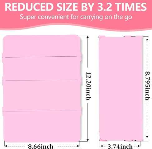 Nursing Clipboard Foldable, Nursing Medical Edition Cheat Sheets Aluminum 4 Layers Nurse Foldable Clipboard, Nursing Pocket Size Pen Clip Pocket Clipboard for Nurses Students School and Doctors- Rose in Saudi Arabia